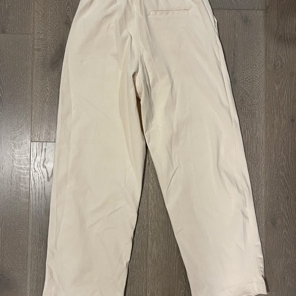 MUJI women's cream/off white pants cotton size medium - Picture 2 of 4